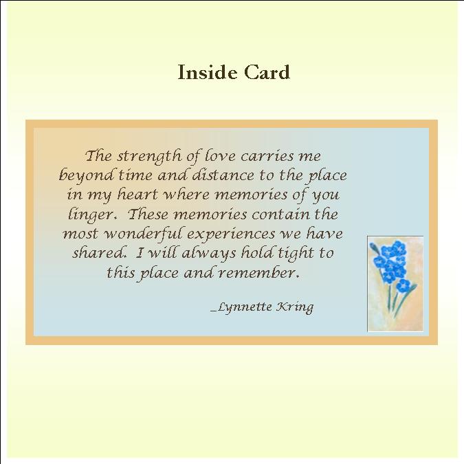 Forget Me Not Inside Card